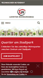 Mobile Screenshot of lehrter-wohnungsbau.de